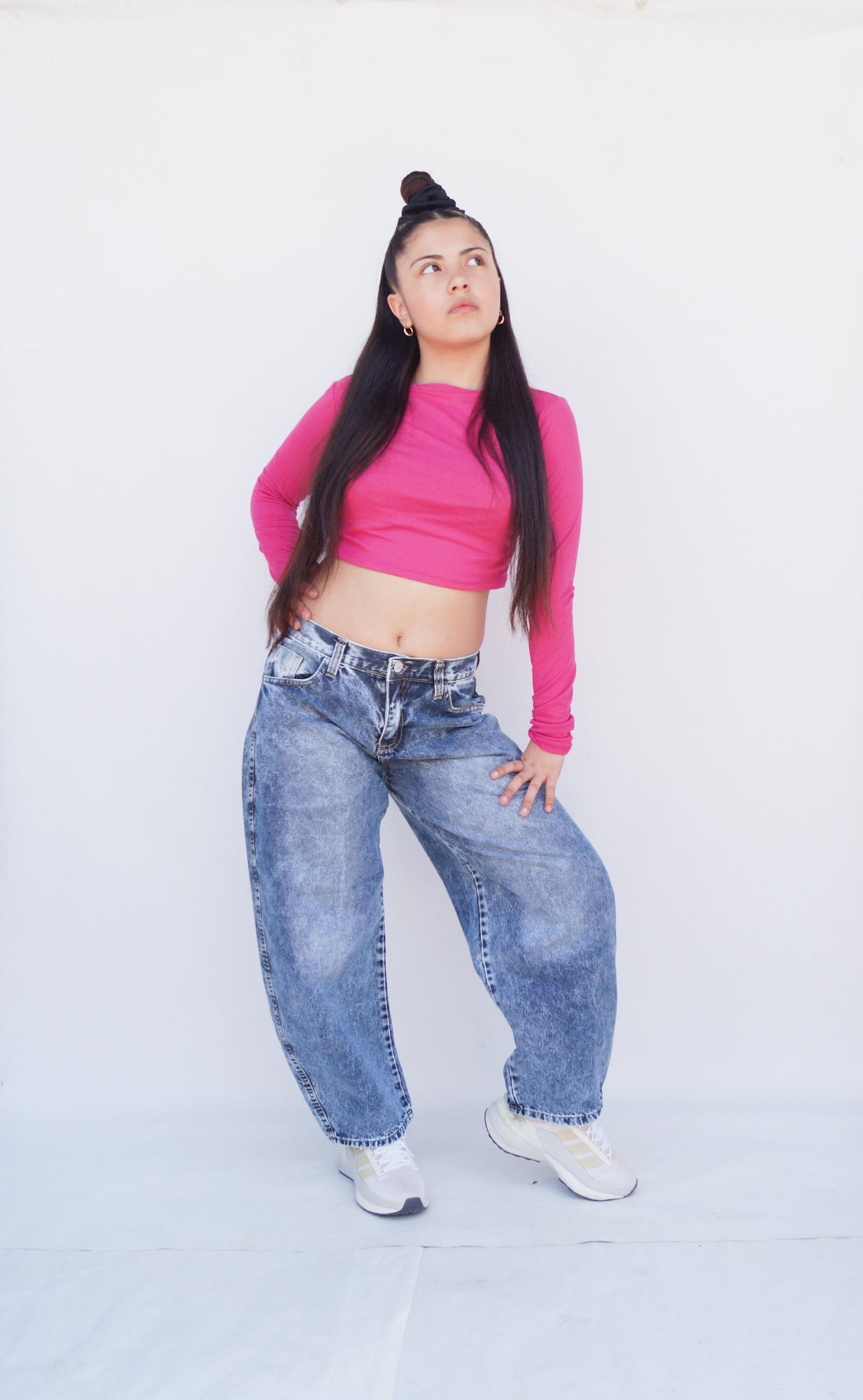 Teens Baggi Azul Liso - Imagen 6