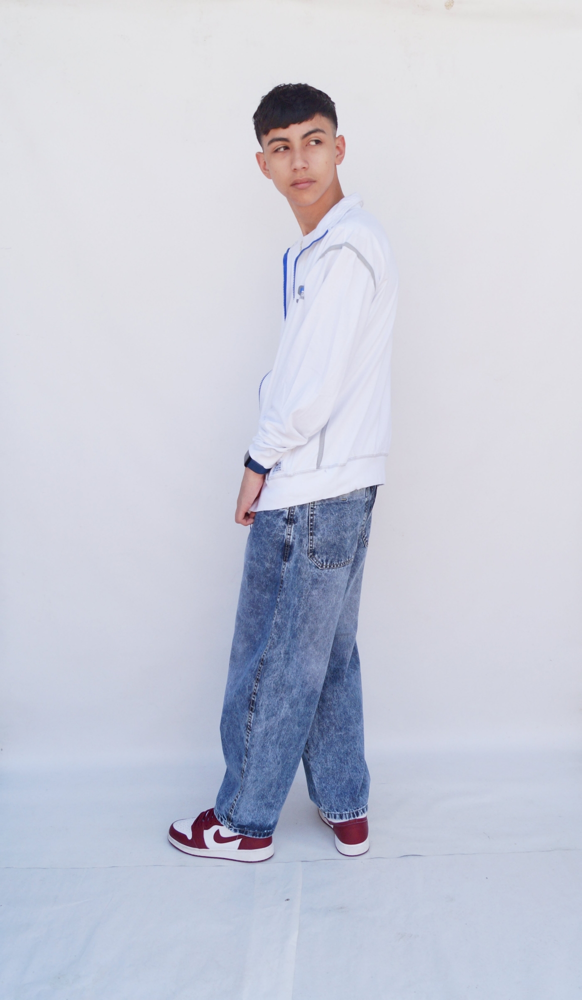 Teens Baggi Azul Liso - Imagen 2