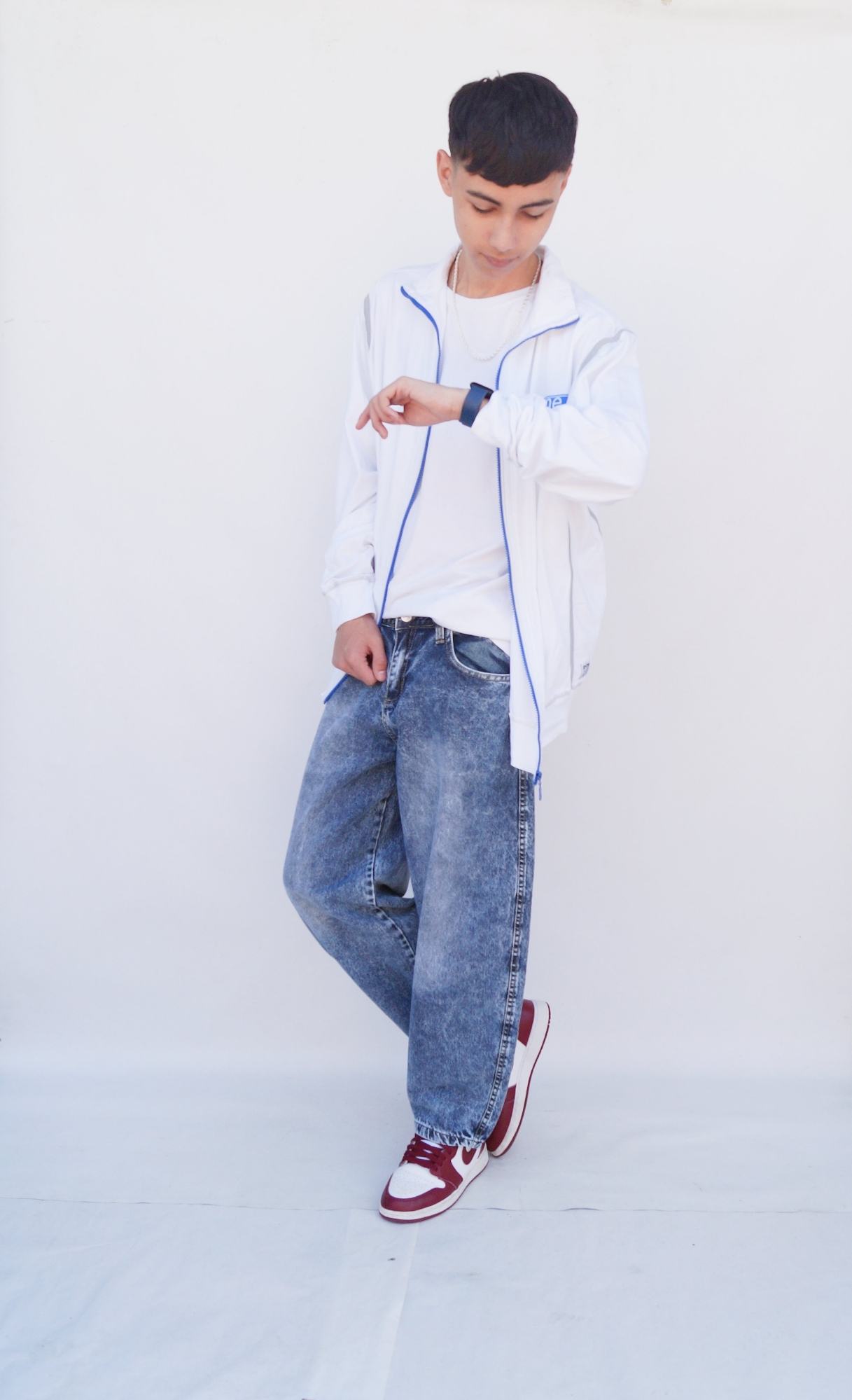 Teens Baggi Azul Liso - Imagen 4