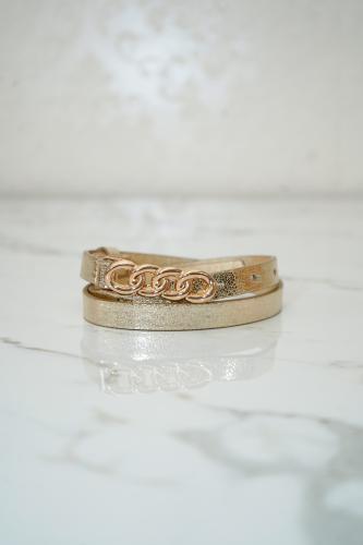 Cinto Infantil Dorado Hebilla Cadena Niñas Encantador Elegante Moderno