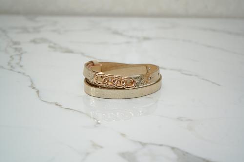 Cinto Infantil Dorado Hebilla Cadena Niñas Encantador Elegante Moderno - Miniatura 4