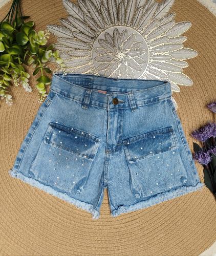 Short Celeste B/brillo Nena