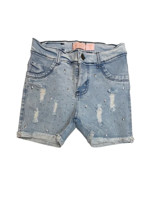 Short Celeste Elastizado con Brillo Nena
