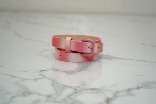 Cinto Arcoiris Rosa  Blanco Infantil Niñas Elegantes Modernos Accesorios