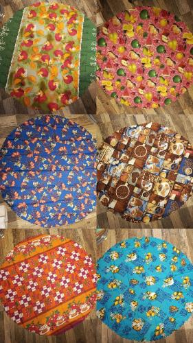 Mantel Redondo Estampado Tropical