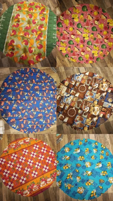 Mantel Redondo Estampado Tropical