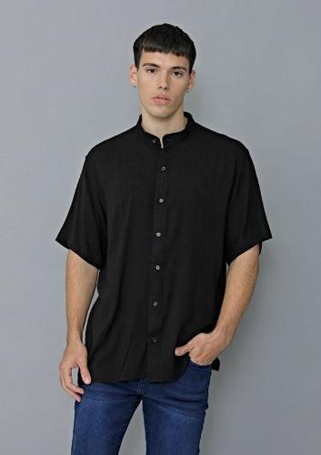 Camisas Twill Cuello Mao