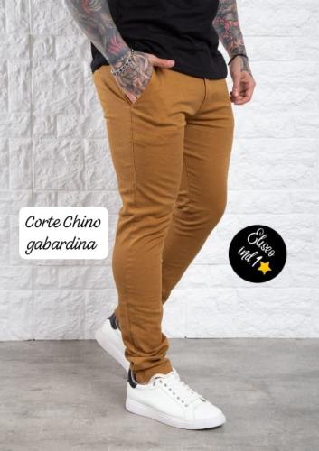 Pantalón Corte Chino Gabardina