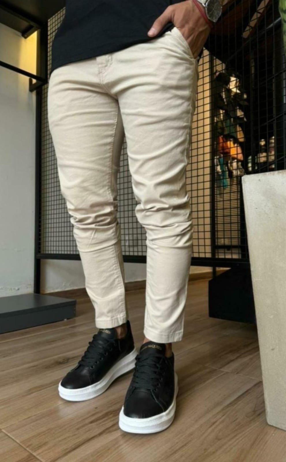 Pantalón Corte Chino Gabardina - Imagen 2
