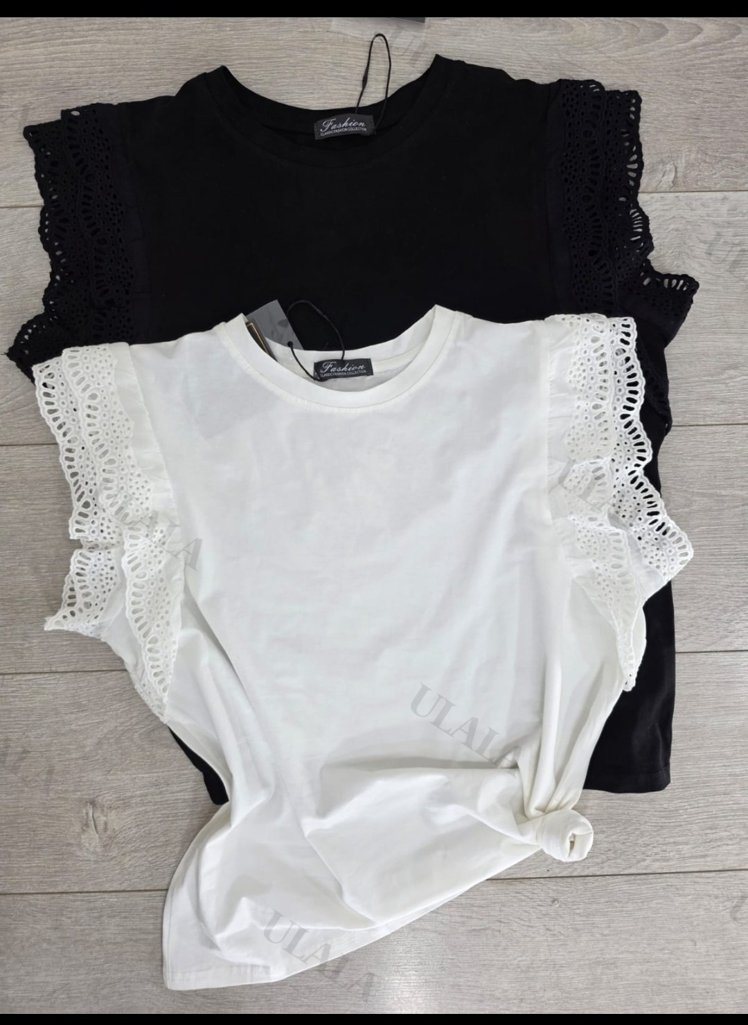 Remera Algodón Spandex con Broderí Importada - Imagen 3