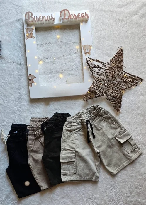Bermuda Cargo de Gabardina para Niño
