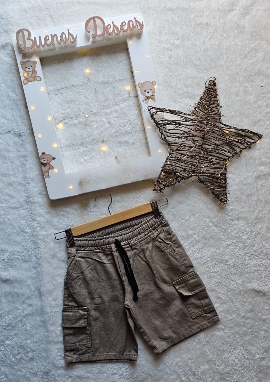 Bermuda Cargo de Gabardina para Niño - Imagen 3