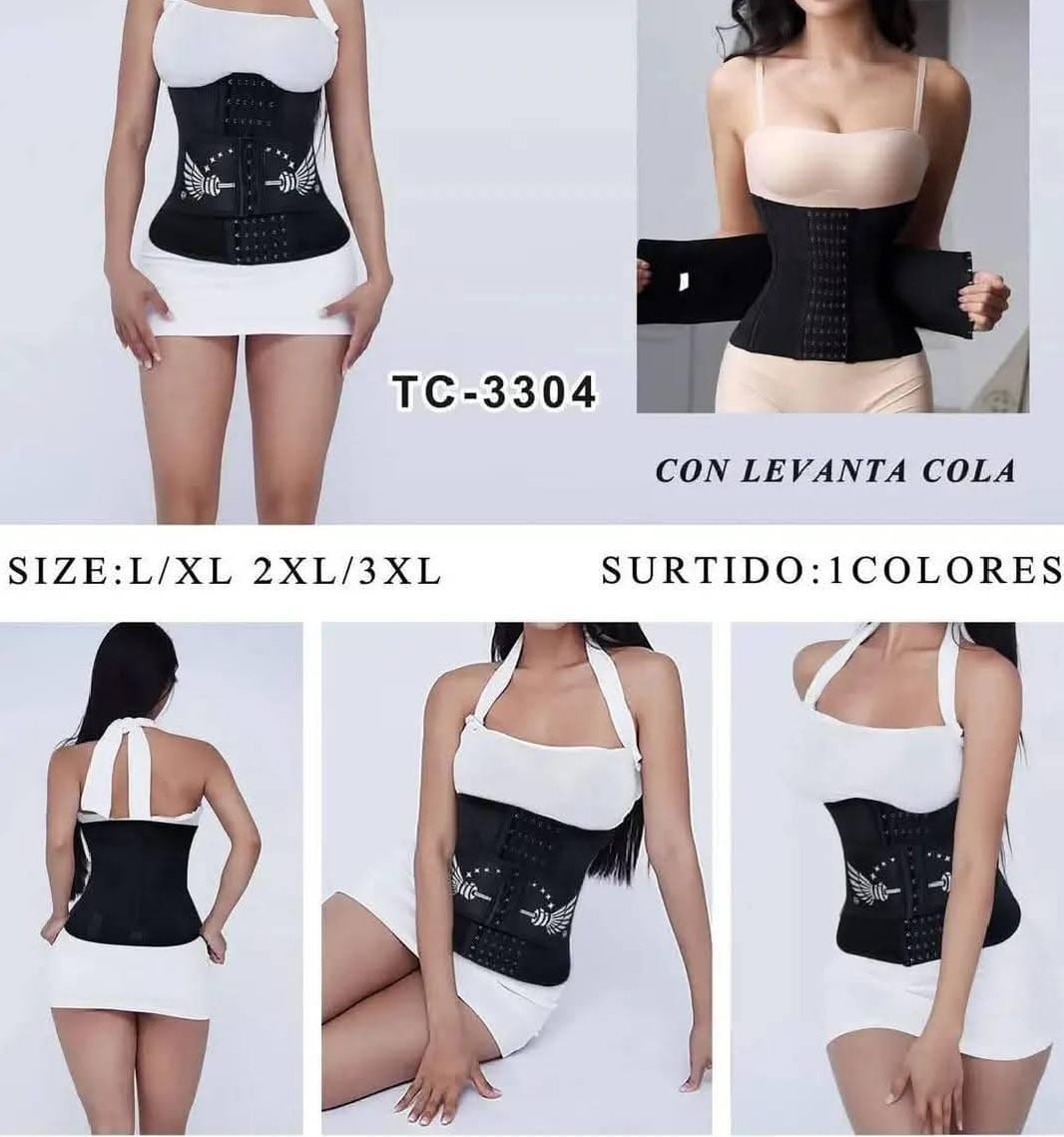 Fajas  Marca Lirio Beis y Negro M al Xxl - Imagen 3