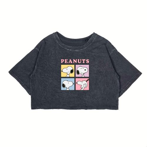 Nena - Crop Oversize Batik Snoopy Collage