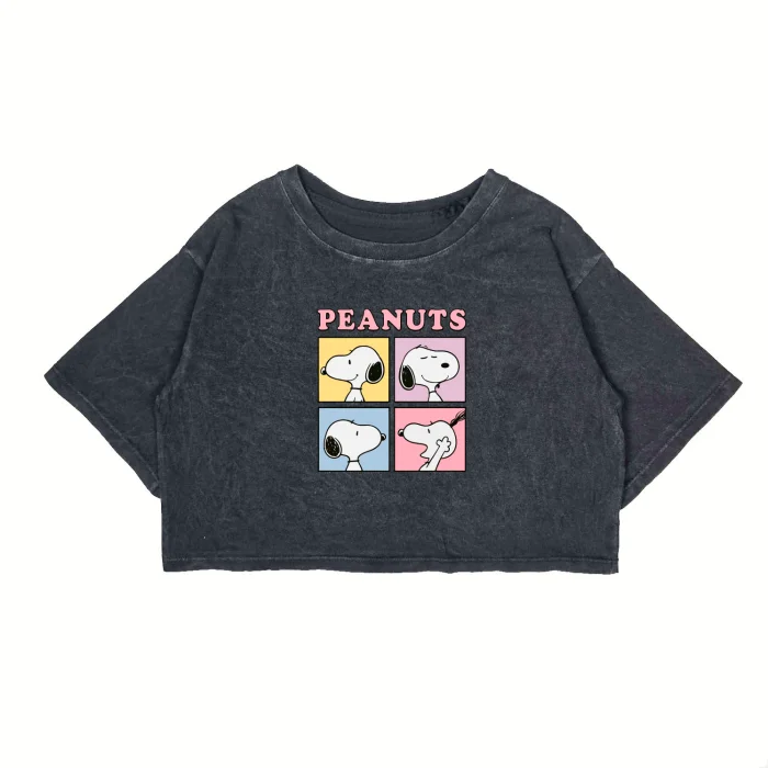 Nena - Crop Oversize Batik Snoopy Collage