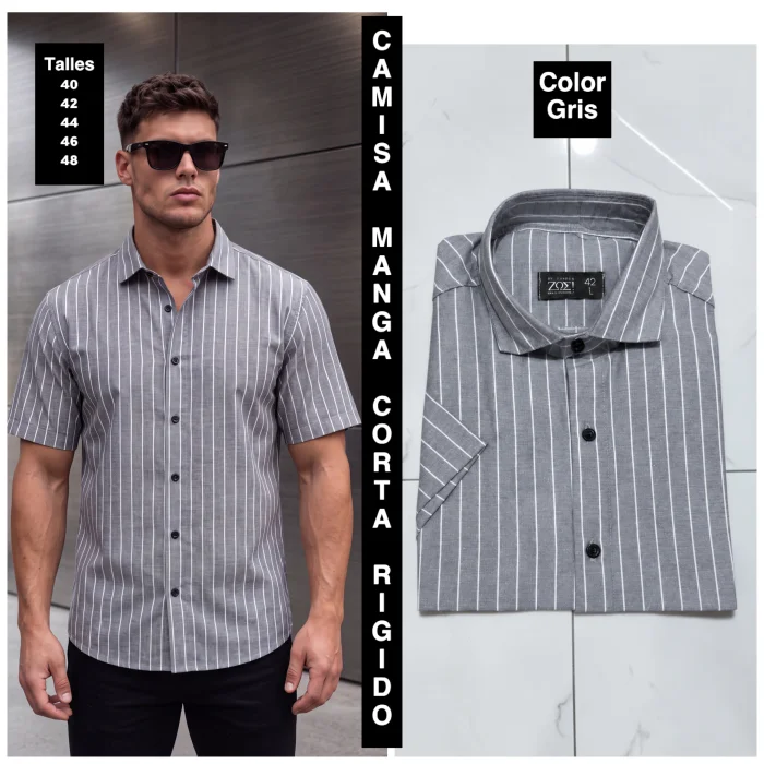 Camisas Manga Corta Rayadas