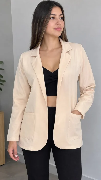 Bleiser Largo Sastrero Crep