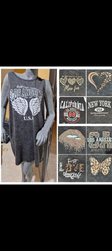 Vestidos Batik Estampado con Strass