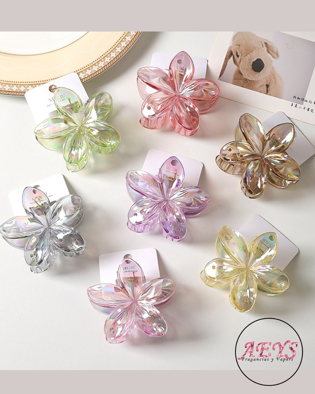 Broches Hawaiana Transparente - Imagen 3