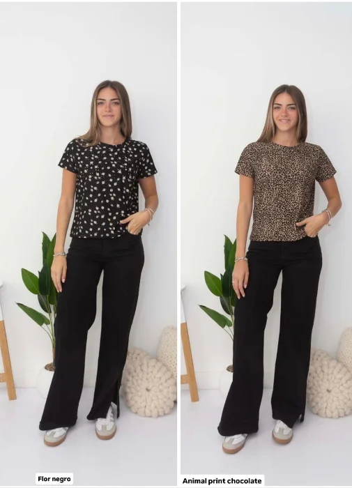 Remera Broderi Estampado