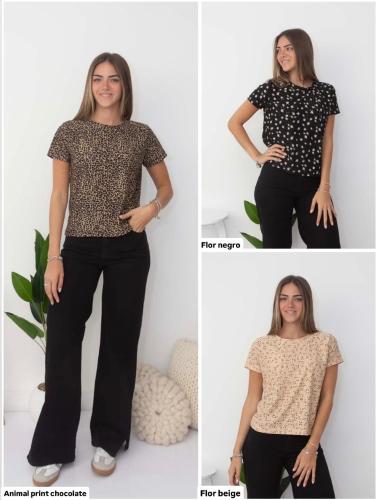 Remera Broderi Estampado