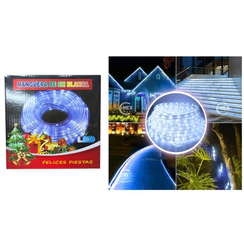 Manguera Led Blanca/multicolor  5mts (pol-11)(pol-10)