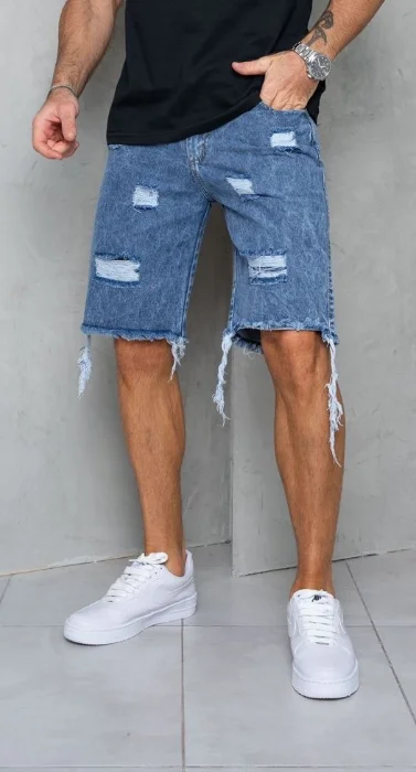 Bermudas Jeans Mom Roturas/desflecado