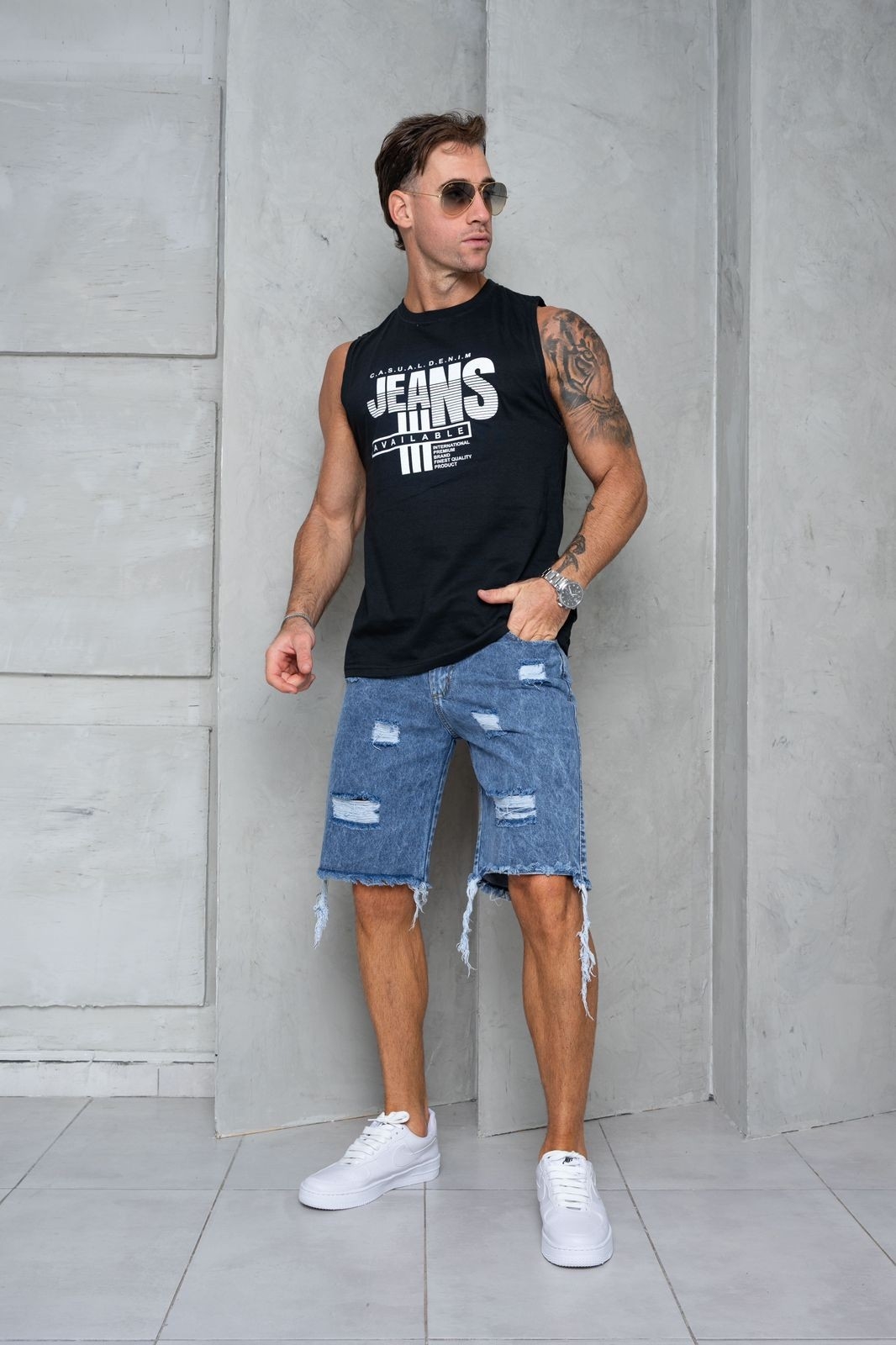 Bermudas Jeans Mom Roturas/desflecado - Imagen 6