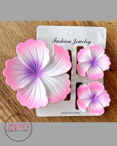 Broches Hawaiana 3 en 1 Hibicus