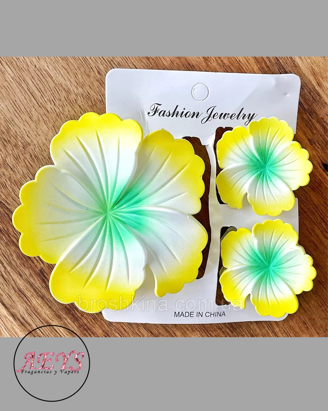 Broches Hawaiana 3 en 1 Hibicus - Imagen 2