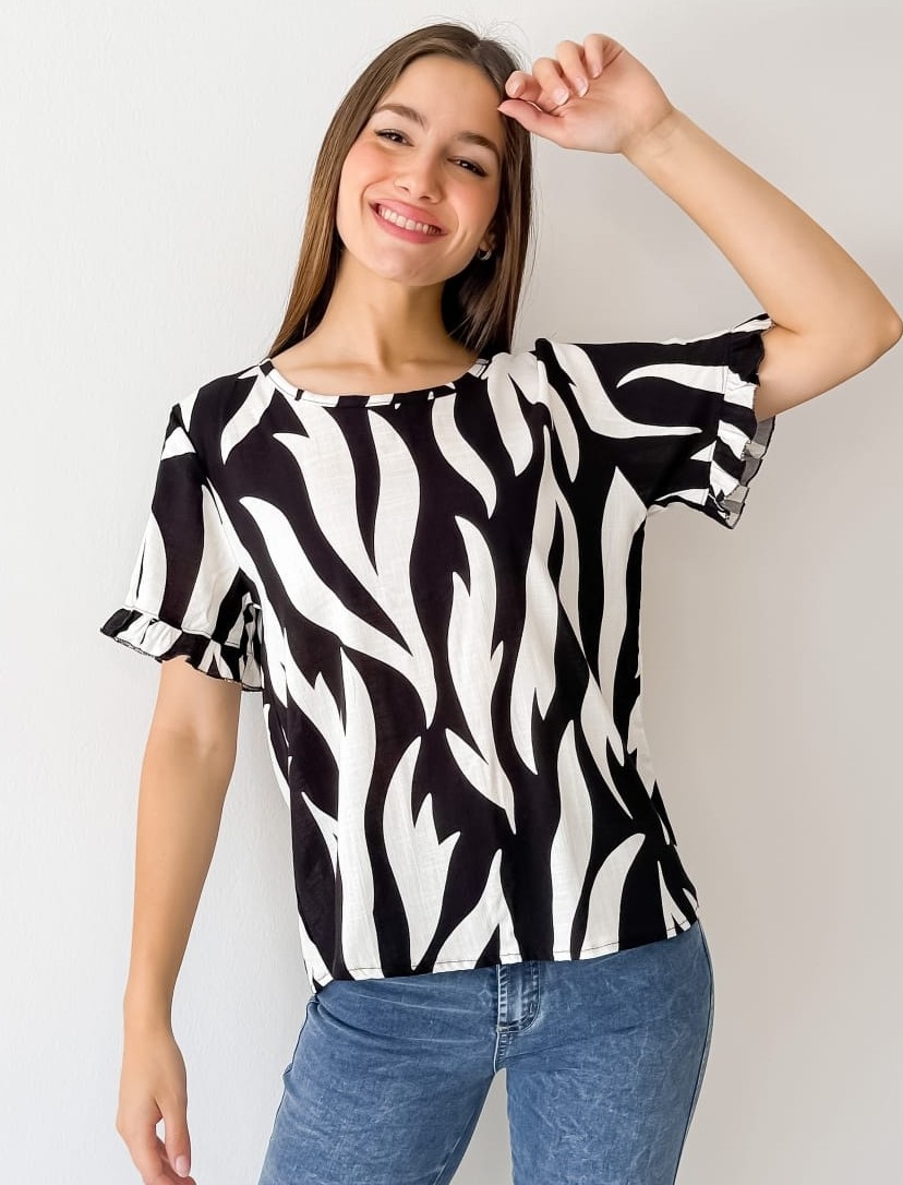 Blusas de Lino Estampado - Imagen 3
