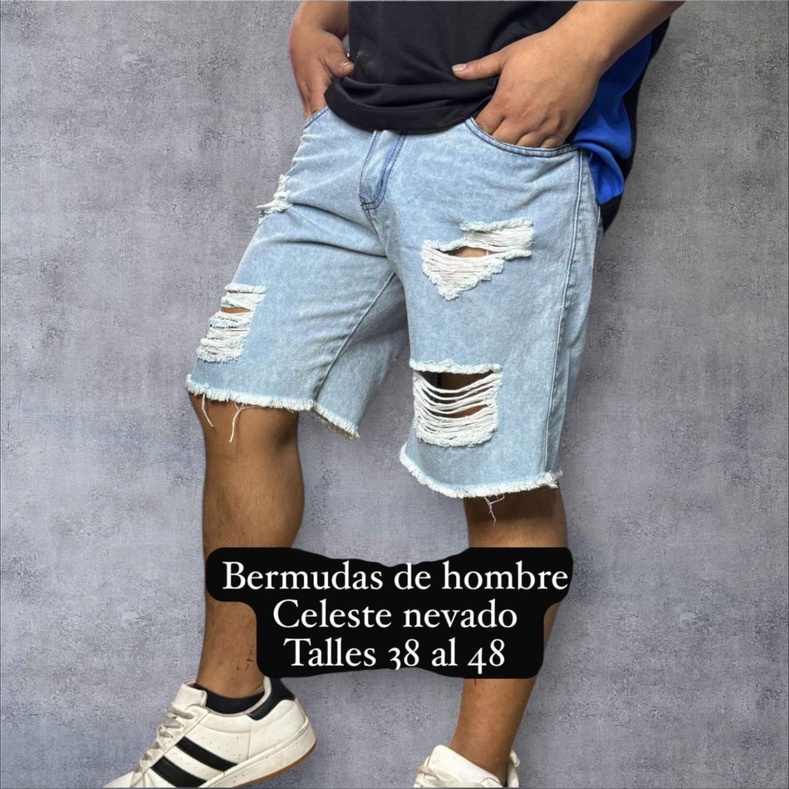 Bermuda de Jeans con Rotura - Imagen 5