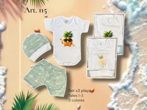 Set en Caja Manga Corta Micky Baby T.(1-2-3) Art.115