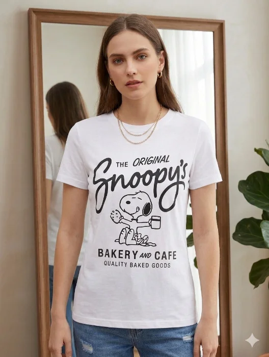 Remera Estampado de Algodón Peinado