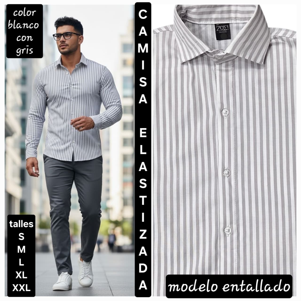 Camisas Elastizadas Rayadas - Imagen 2