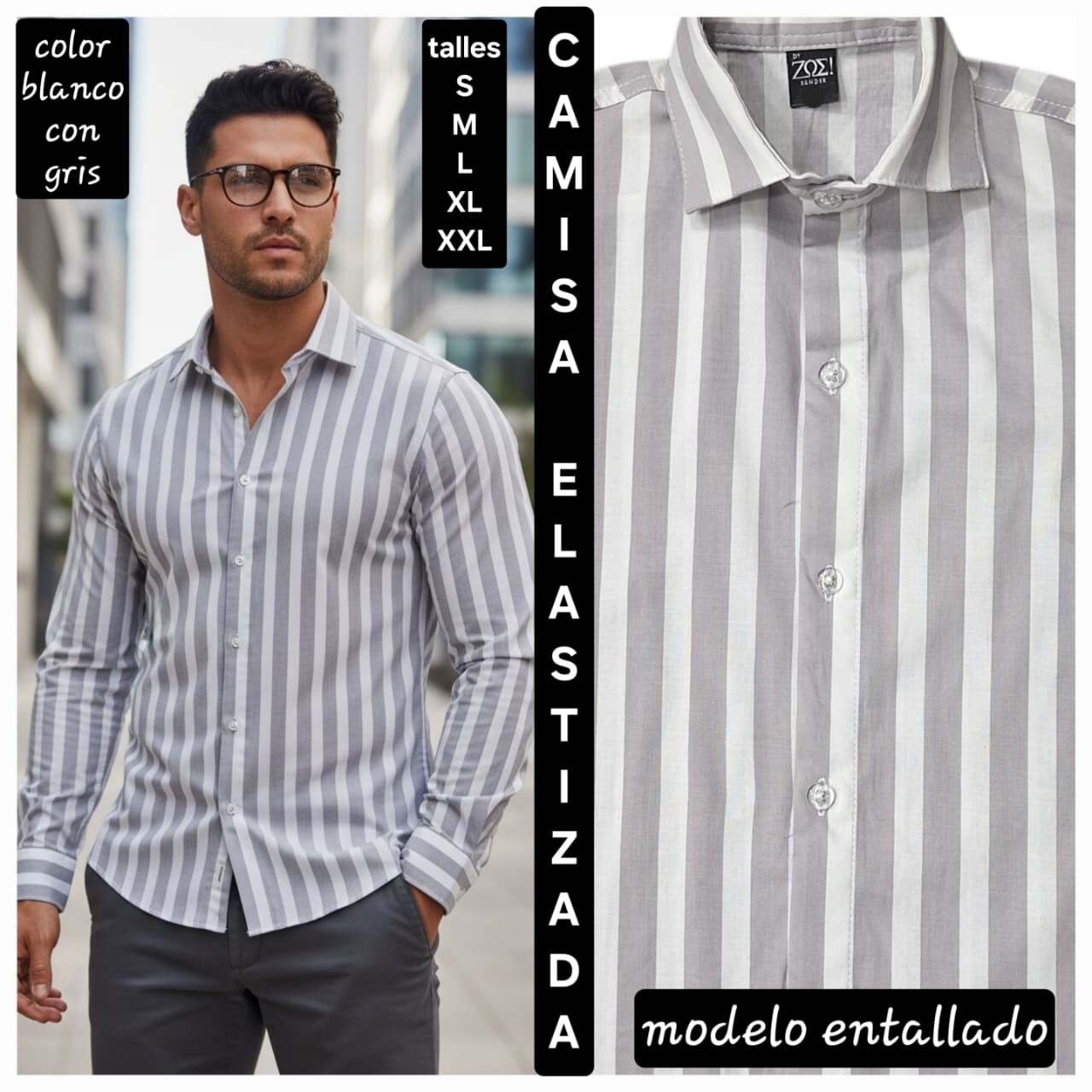 Camisas Elastizadas Rayadas - Imagen 4