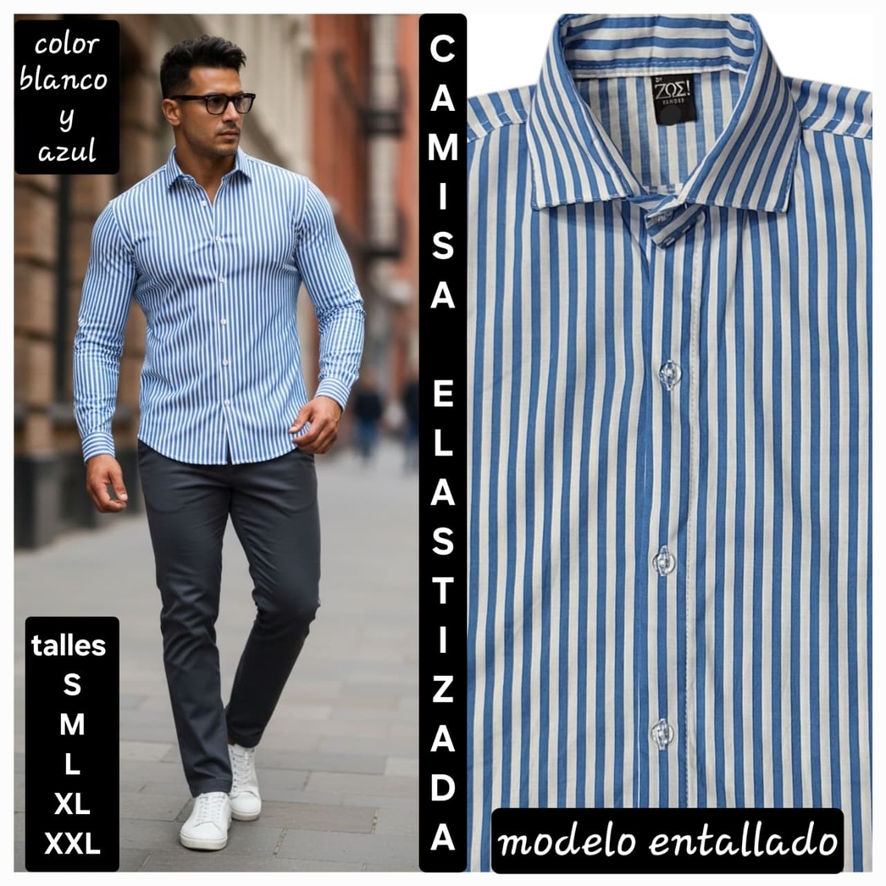 Camisas Elastizadas Rayadas - Imagen 2