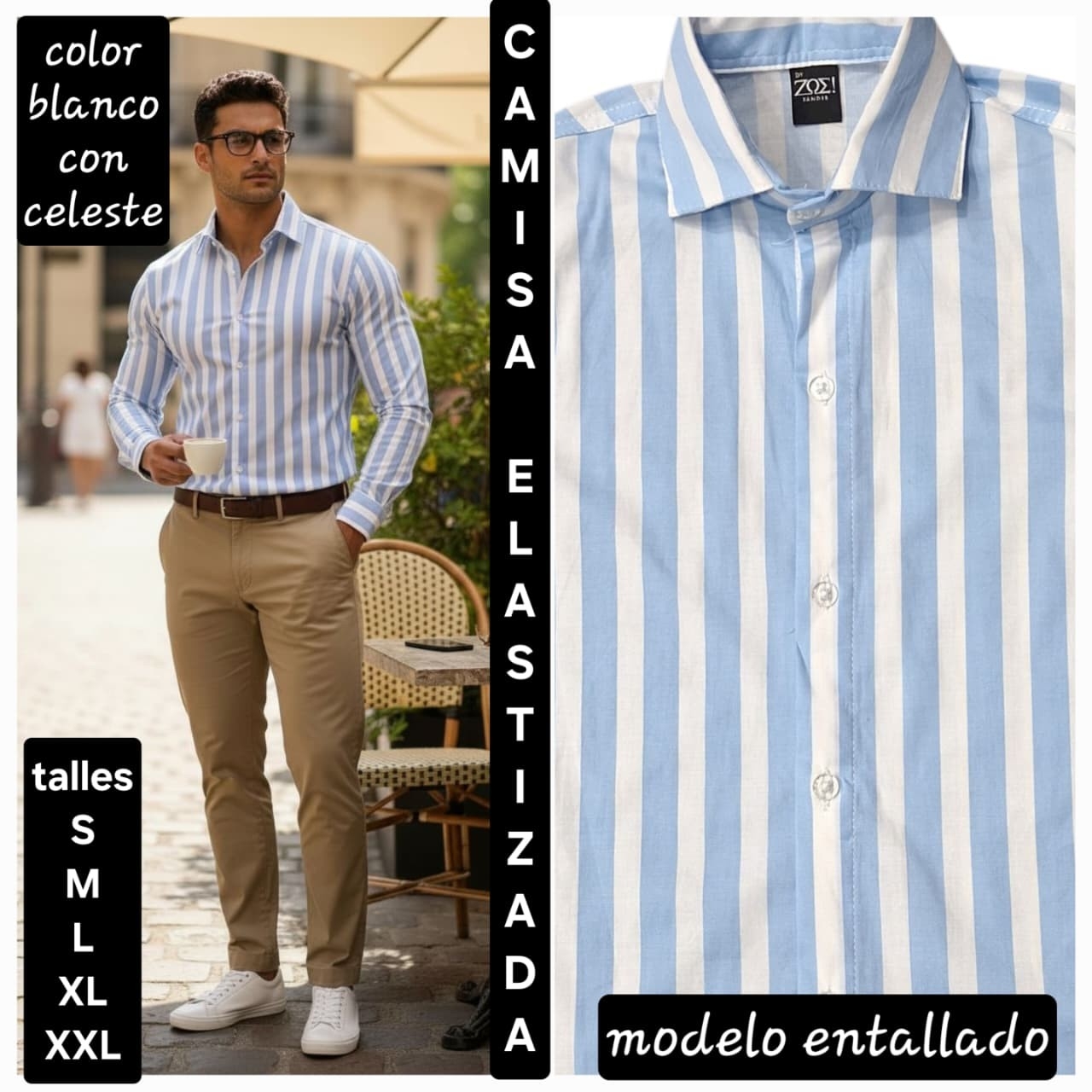 Camisas Elastizadas Rayadas - Imagen 6