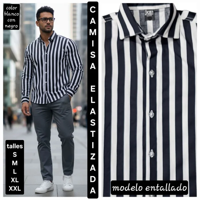 Camisas Elastizadas Rayadas