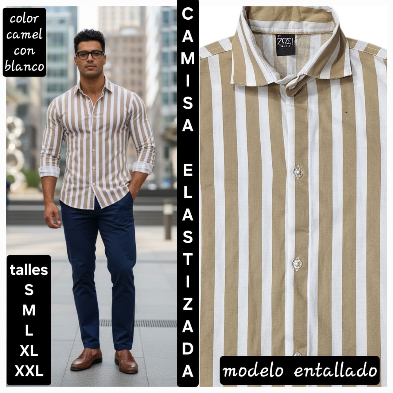 Camisas Elastizadas Rayadas - Imagen 8