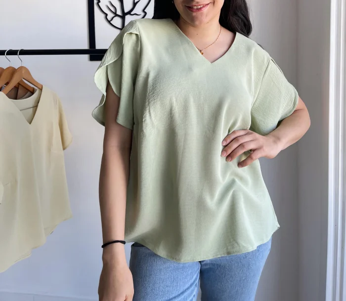 Blusa Cey Bolado Escote V