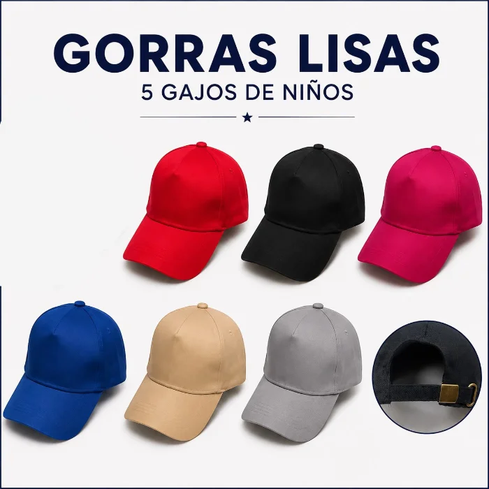 Gorra Lisa de Niños 5 Gajos