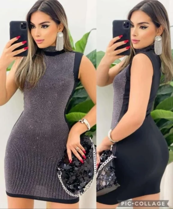 Vestido con Stras Importado!