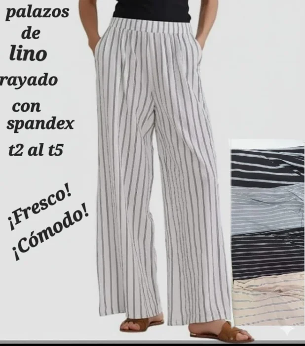 Palazos de Lino  Rayado Spandex