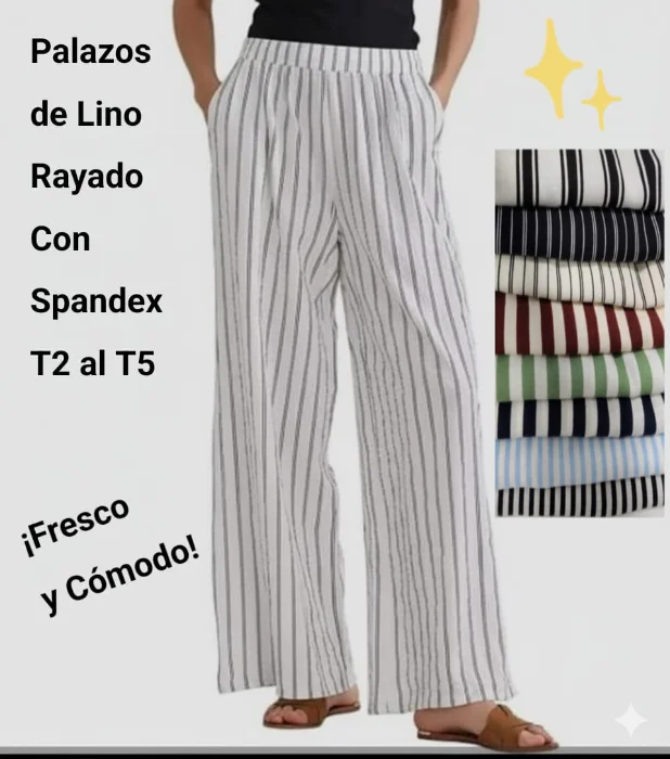 Palazos de Lino  Rayado Spandex