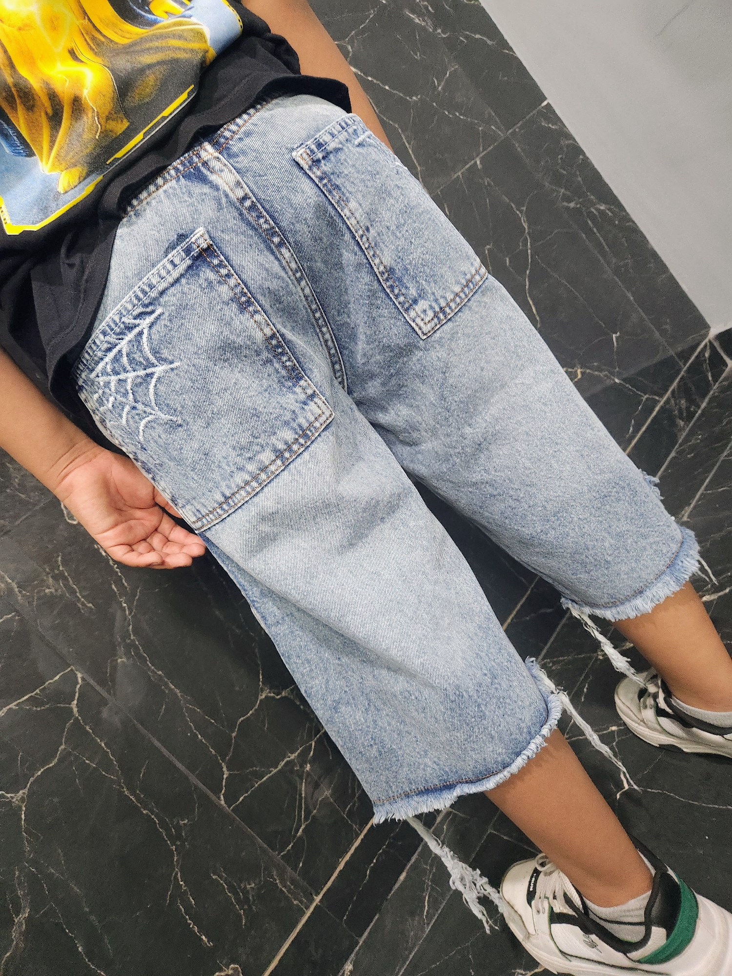 Bermudas Bagi (capri) de Niño  Art Spider Web - Imagen 2