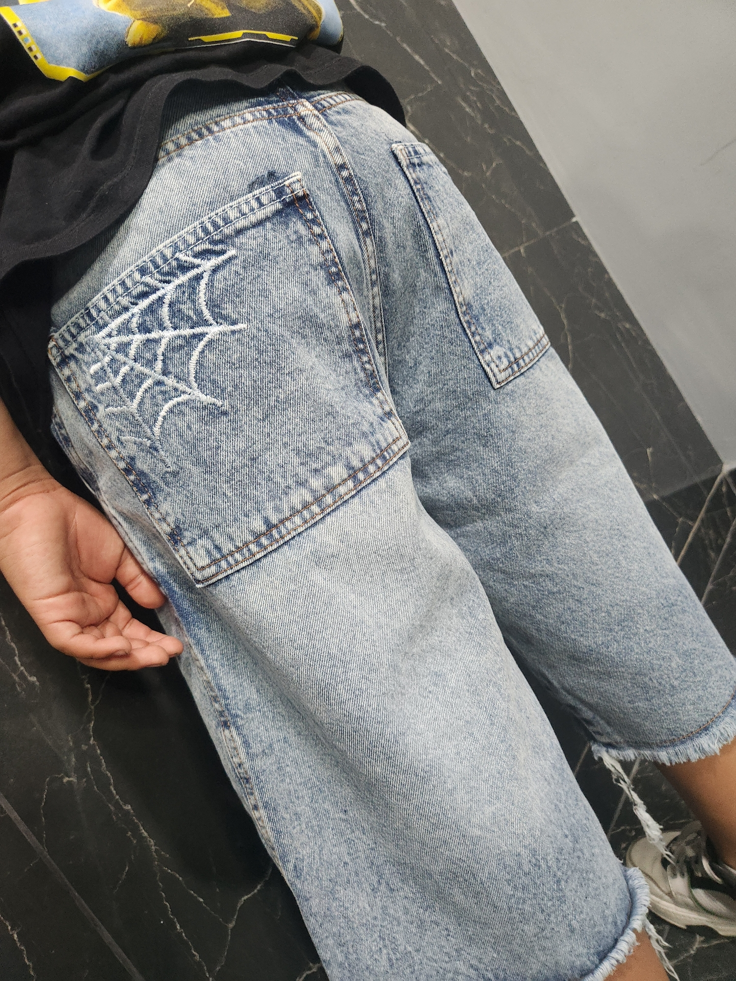 Bermudas Bagi (capri) de Niño  Art Spider Web - Imagen 4