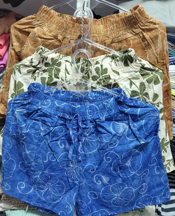Shorts  de Lino Estampada.