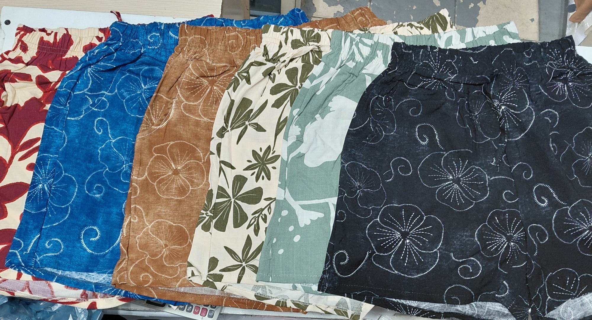 Shorts  de Lino Estampada. - Imagen 2