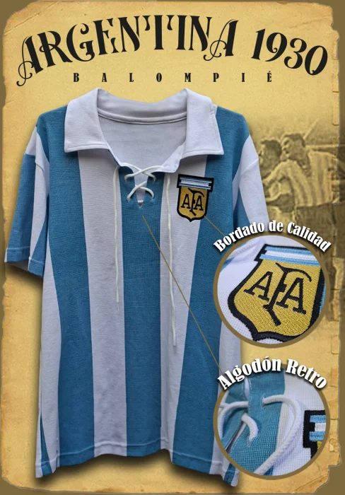 Camiseta Argentina Mundial 1930 Retro
